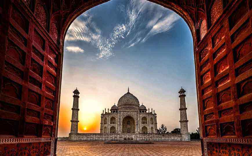 Image Captured at Sunrise Taj Mahal Tour 